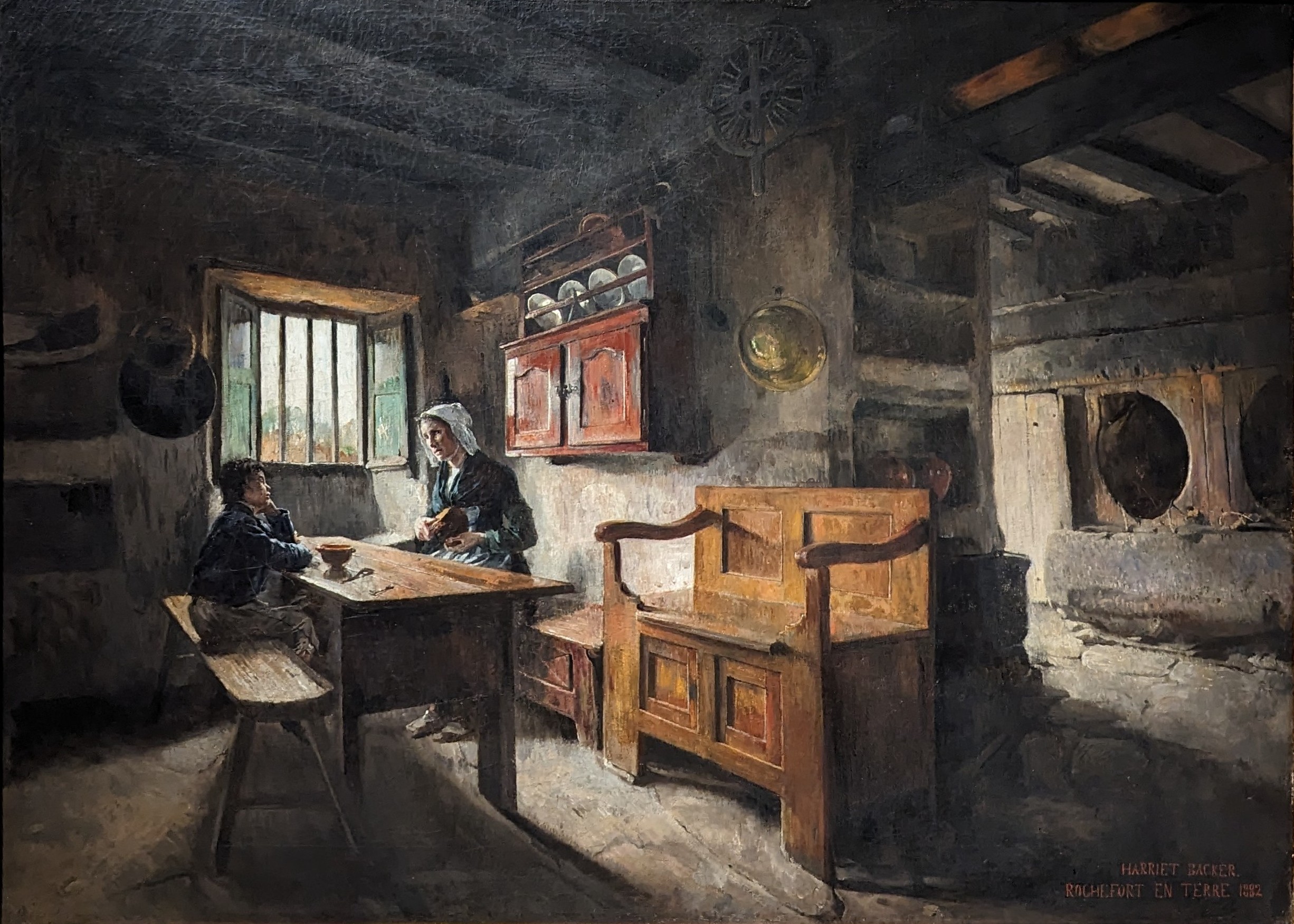 Interior from Rochefort-en-Terre, Brittany (Afternoon) by Harriet Backer