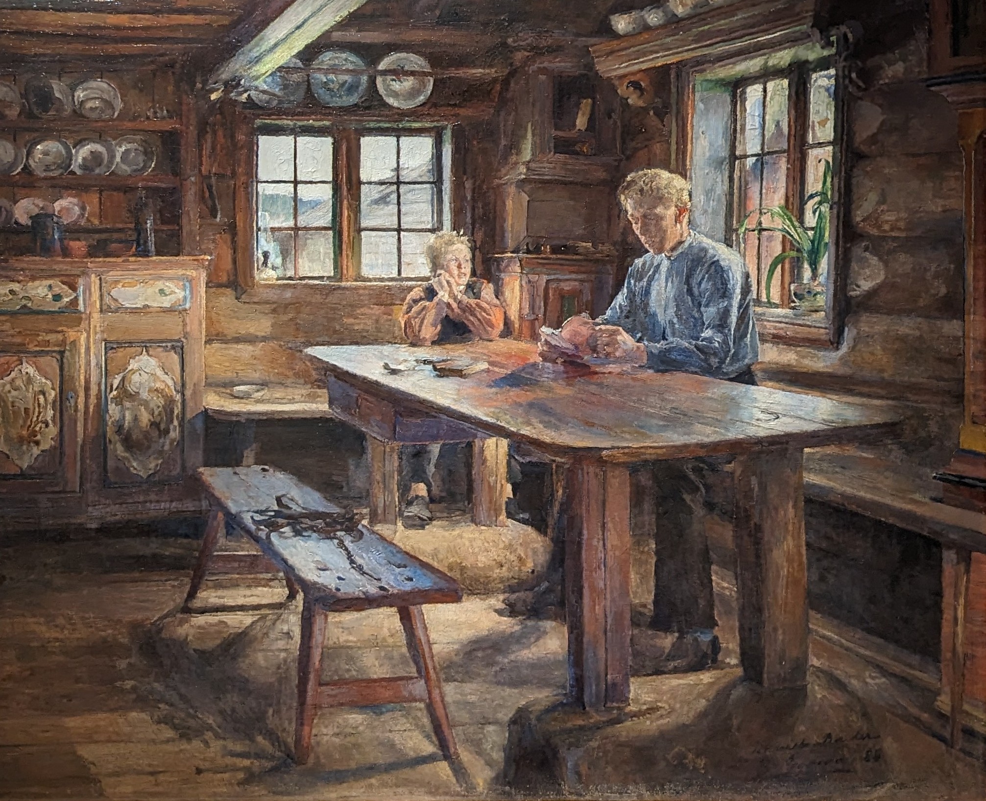 Lekseoverhøring by Harriet Backer