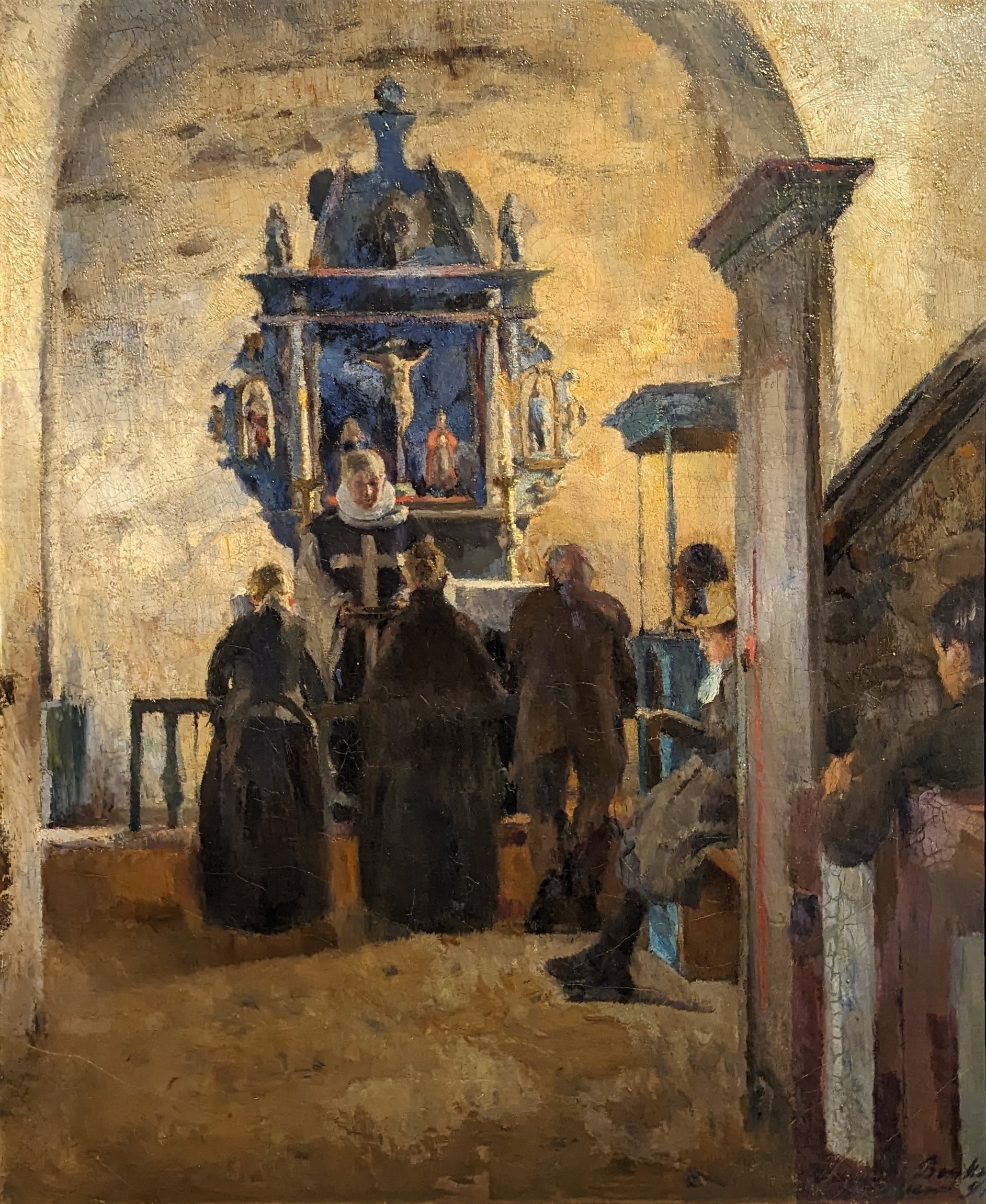 Alteret i Tanum kirke by Harriet Backer