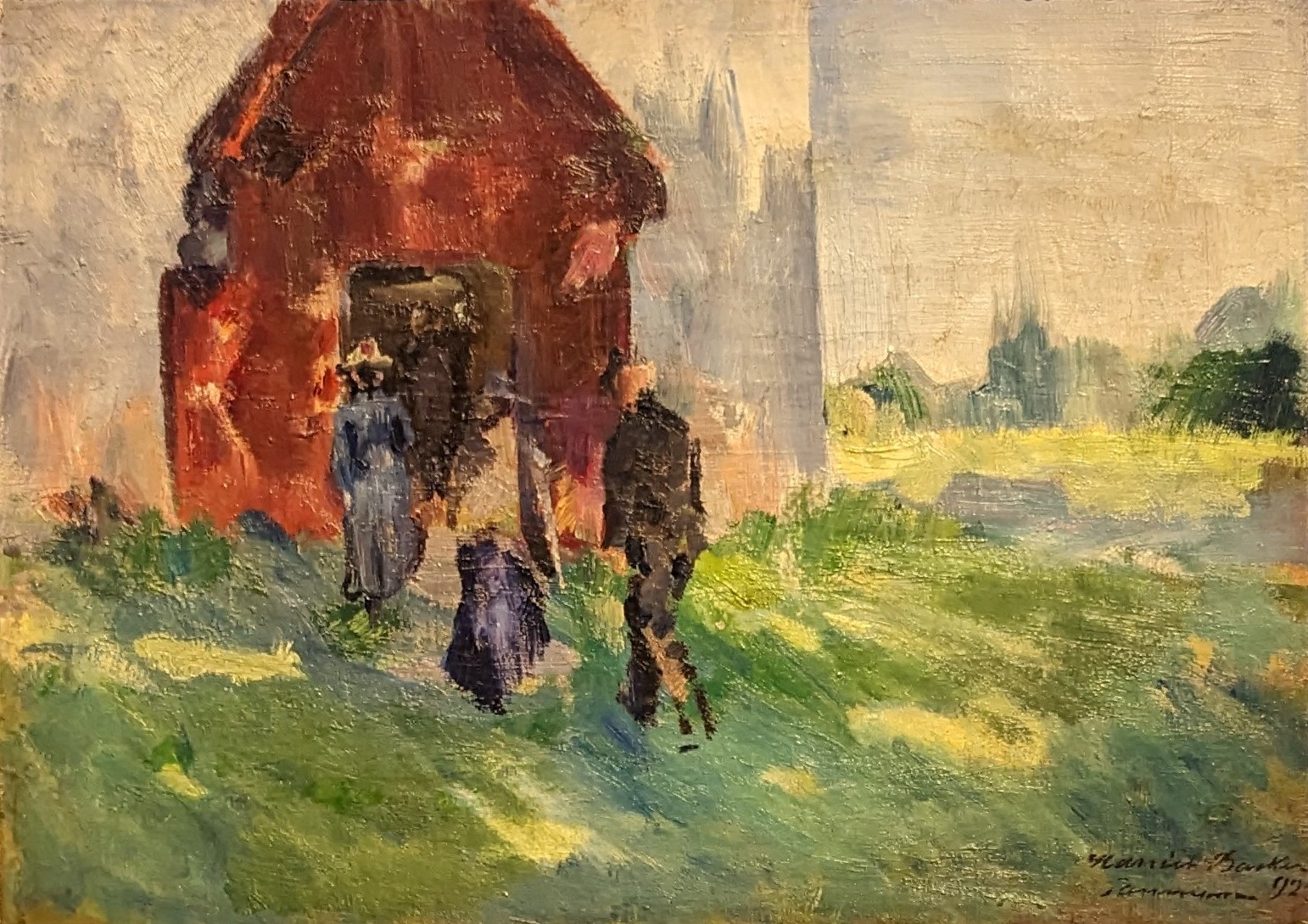 Inngang til Tanum kirke by Harriet Backer