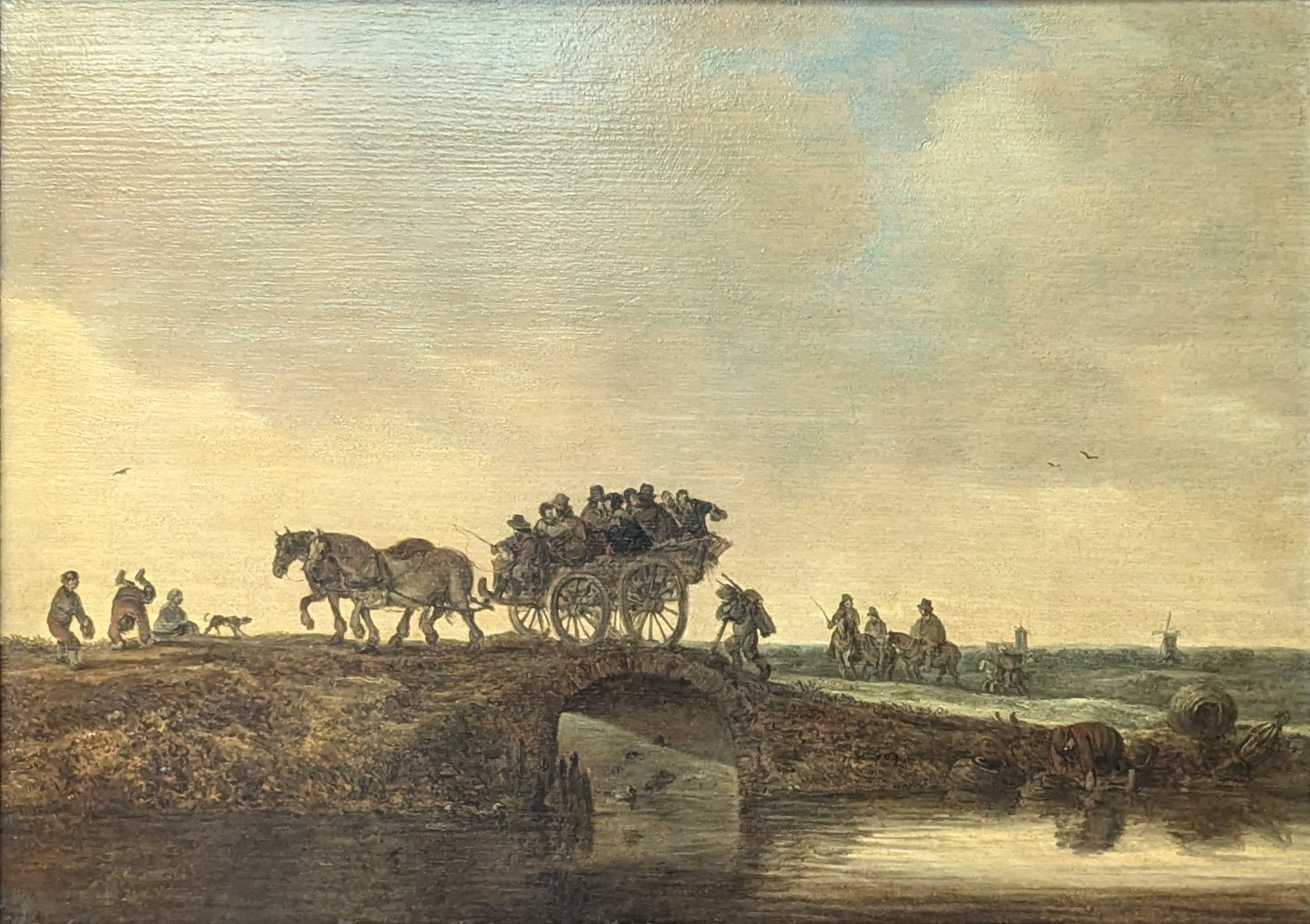 Landskap med Hästkärra by Jan van Goyen