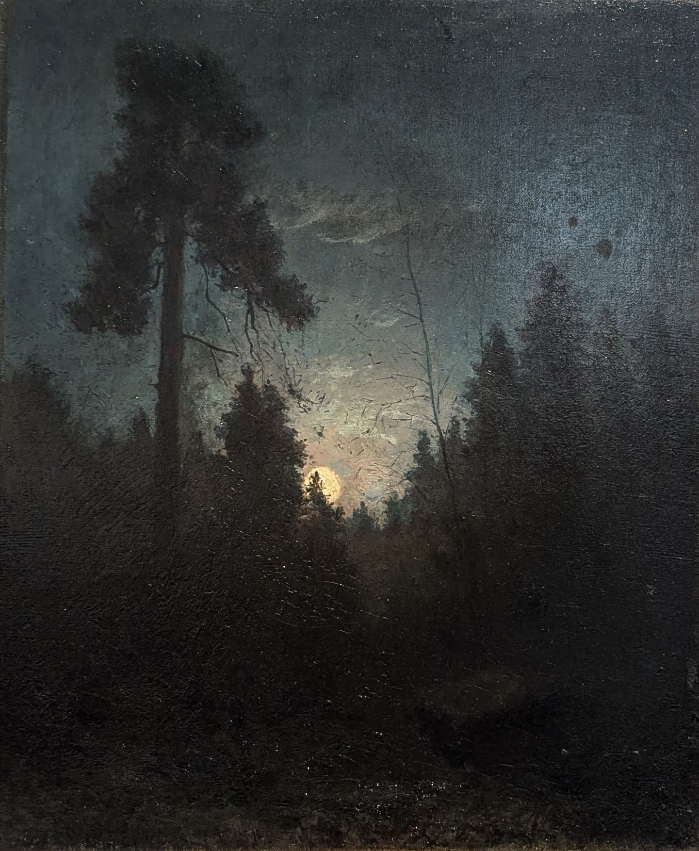 Månsken med Uppskjutande Tall by Carl Fredrik Hill