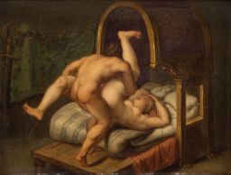 Nude Man and Woman by Agostino Carracci