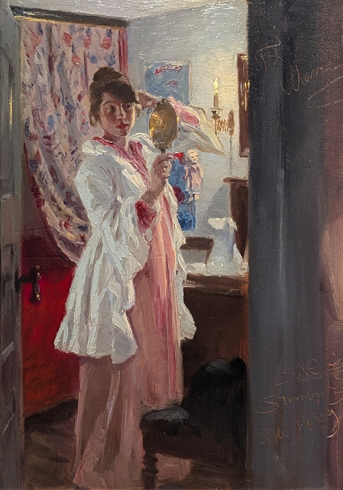 Interiør. Kunstnerens hustru by Peder Severin Krøyer