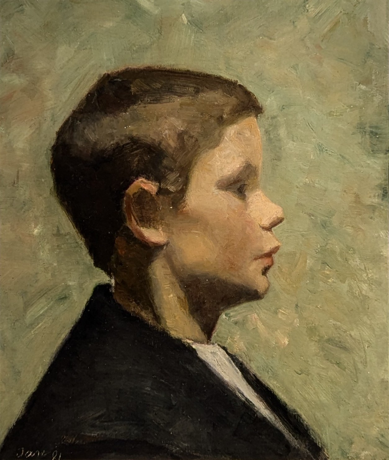 Ung dreng i profil by Marie Krøyer