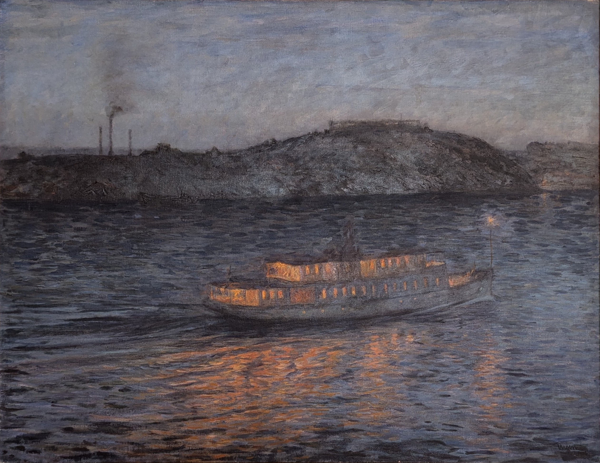 Upplyst Ångbåt by Prince Eugen Napoleon Nikolaus