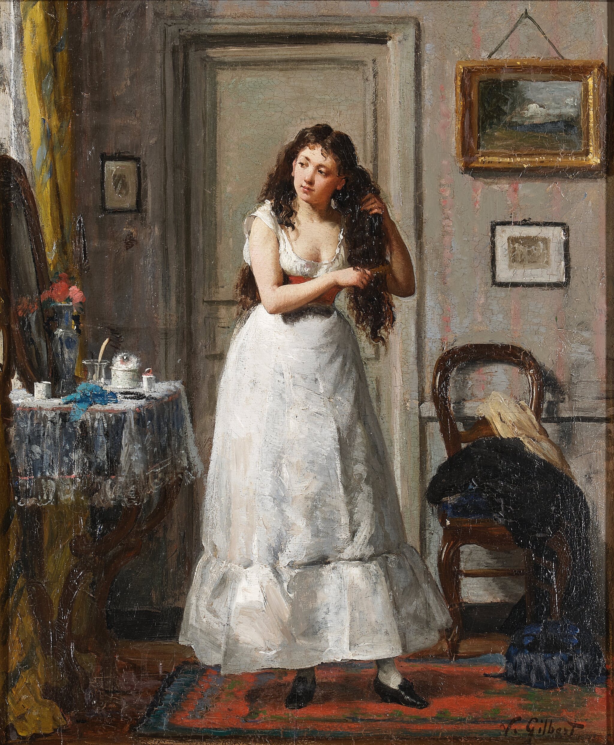 At Her Toilette by Victor Gabriel Gilbert