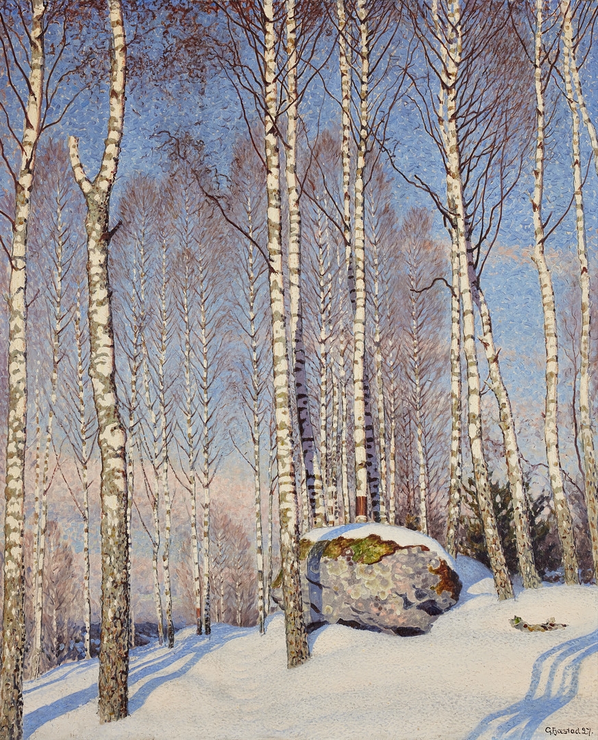 Birches in Early Srpingtime, Gustaf Fjæstad