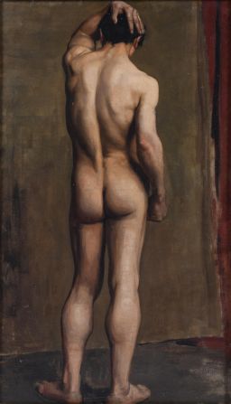 Standing Male Nude Back by Dermod O'Brien