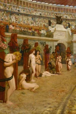 Faithful unto Death: 'Christianae ad Leones!'  by Herbert Gustave Schmalz