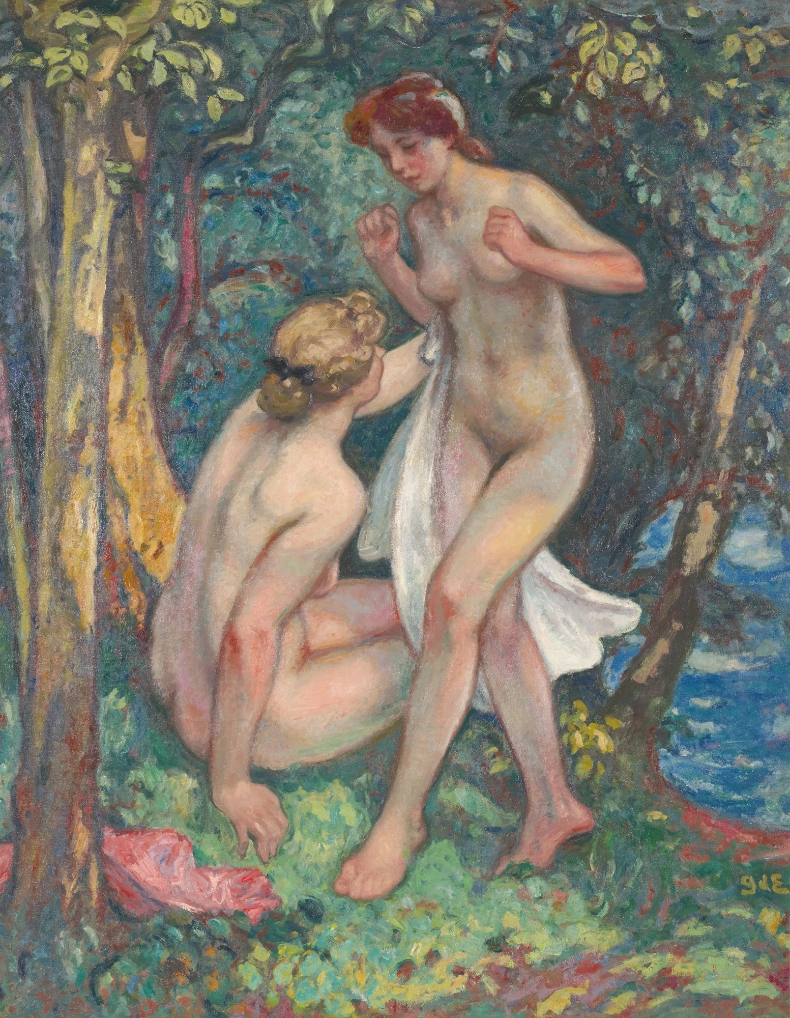 Les deux baigneuses by Georges d' Espagnat