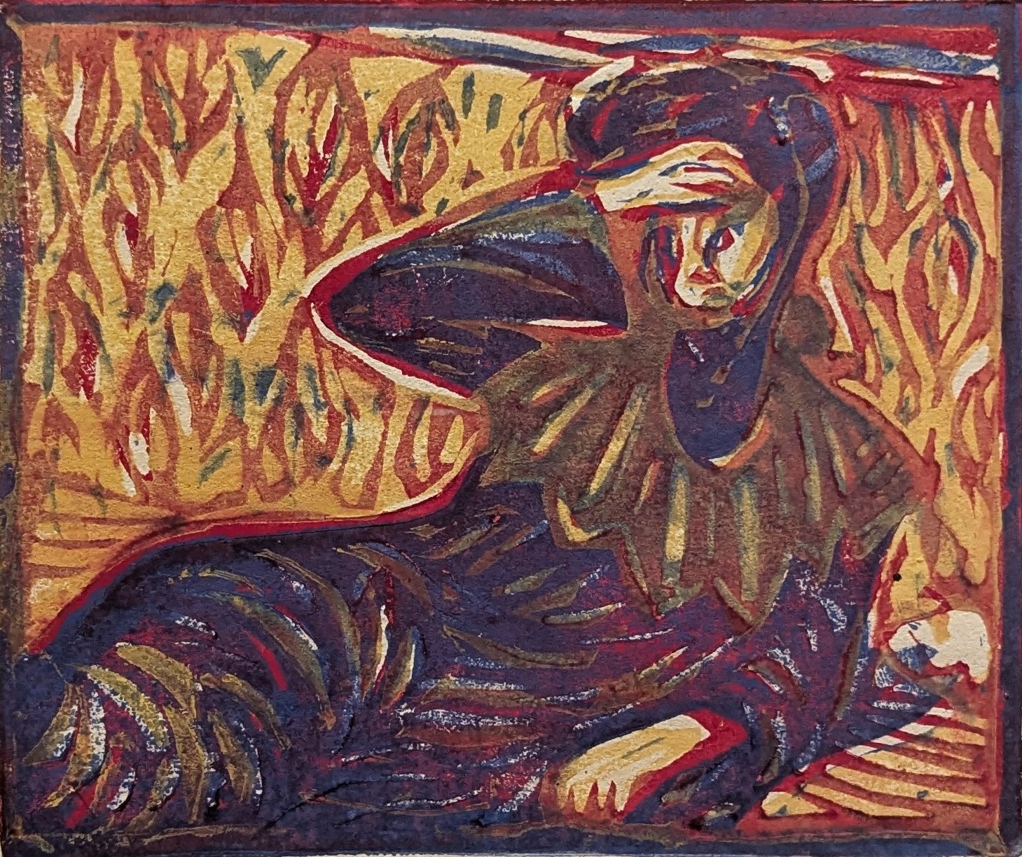 Ruhendes Mädchen mit Kopfschmerzen by Ernst Ludwig Kirchner