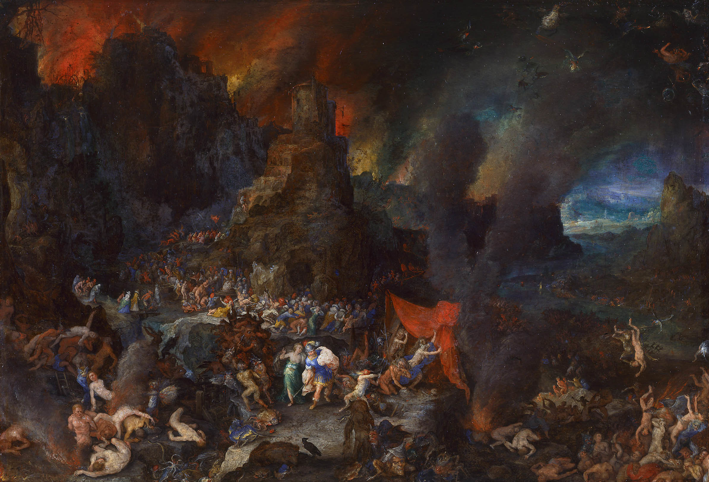 Aeneas and a Sibyl in the Underworld, Jan Brueghel the Elder