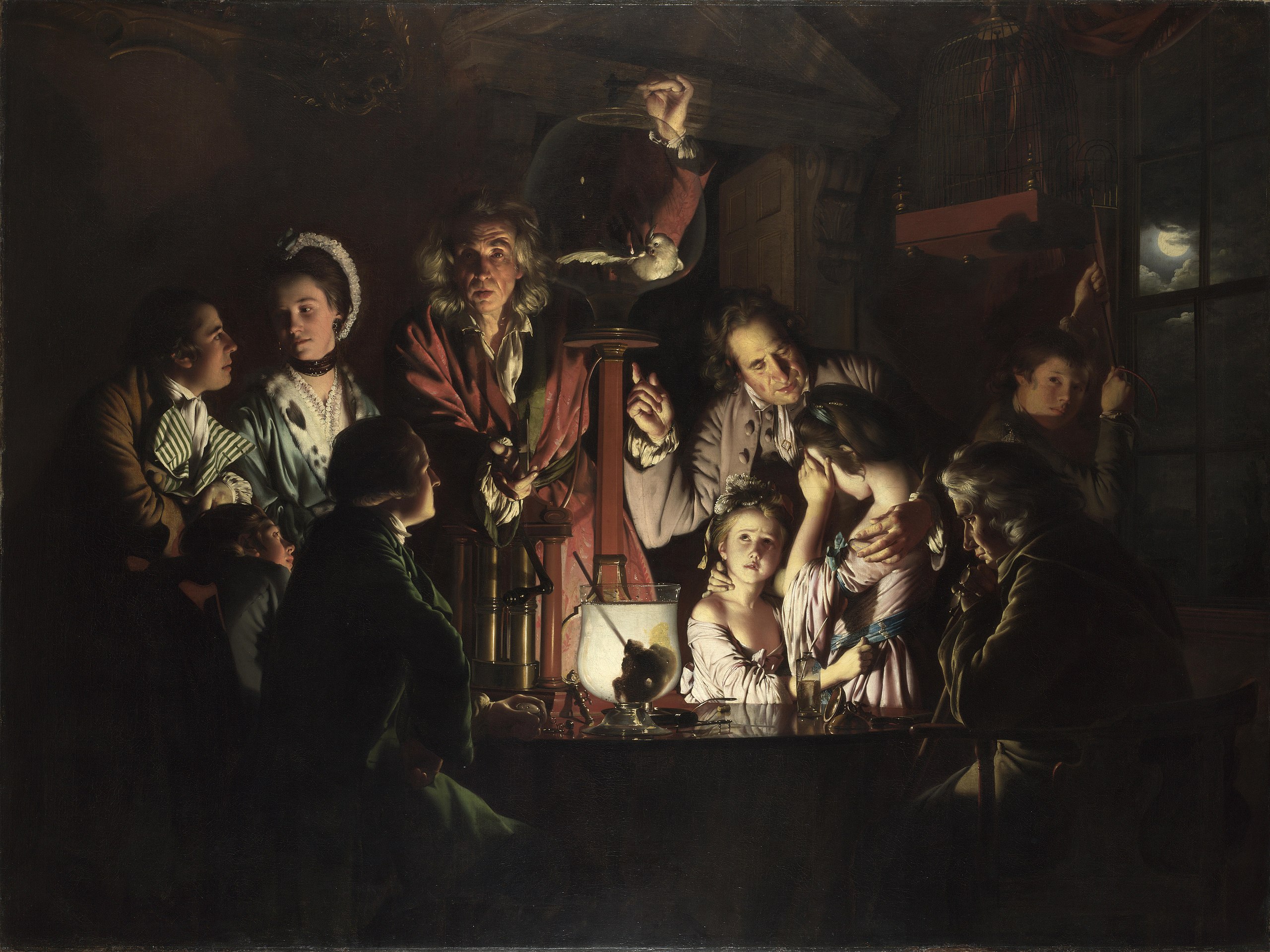 An Experiment on a Bird in an Air Pump, Joseph Wright of Derby