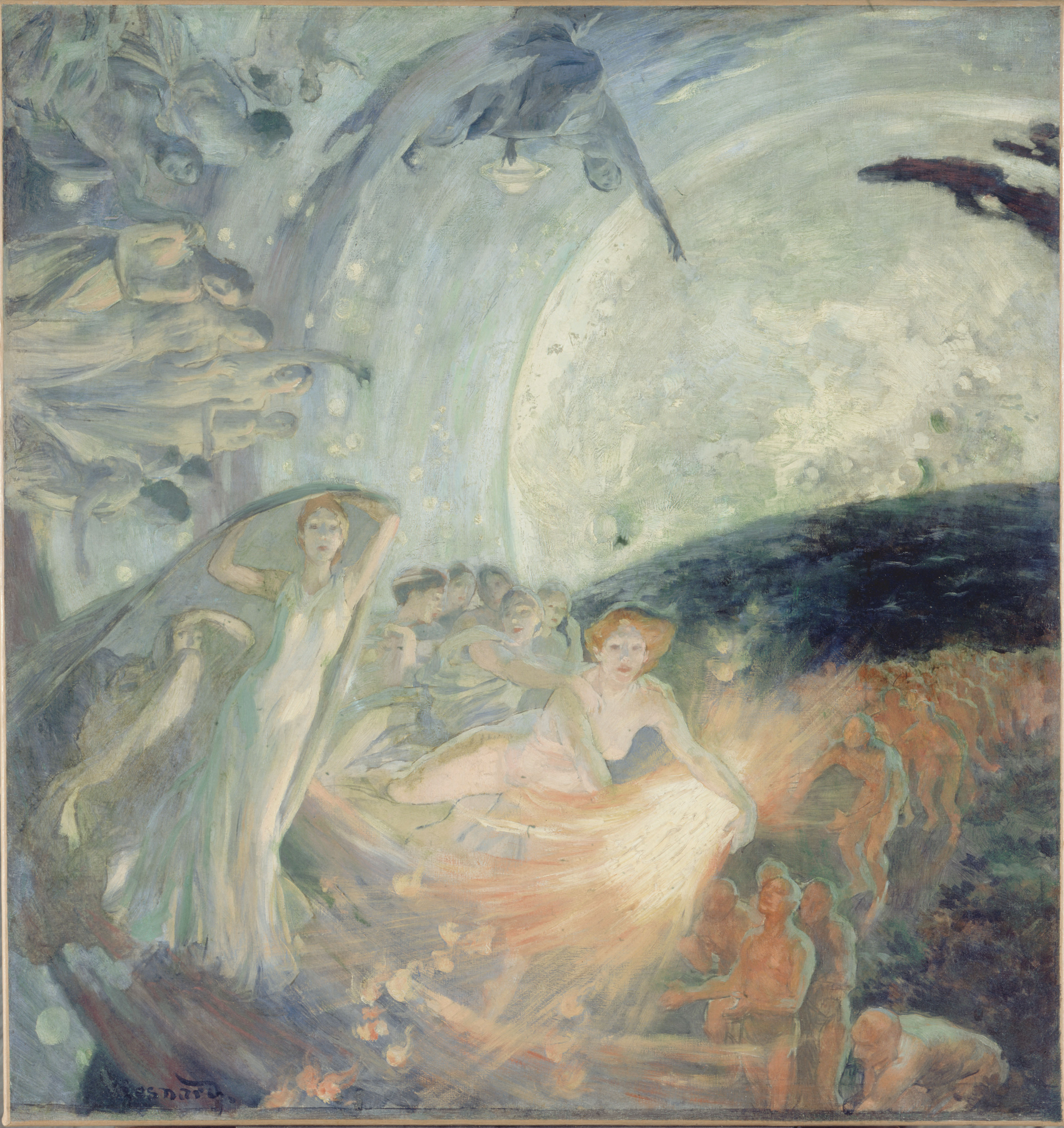 Truth, Leading the Sciences, Spreads Its Light on Humanity, Albert Besnard