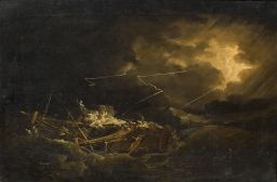 The Wreck of the H.M.S. Deal Castle off Puerto Rico during the great hurricane of 1780 by John Thomas Serres