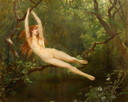 A nymph in the forest by John Collier