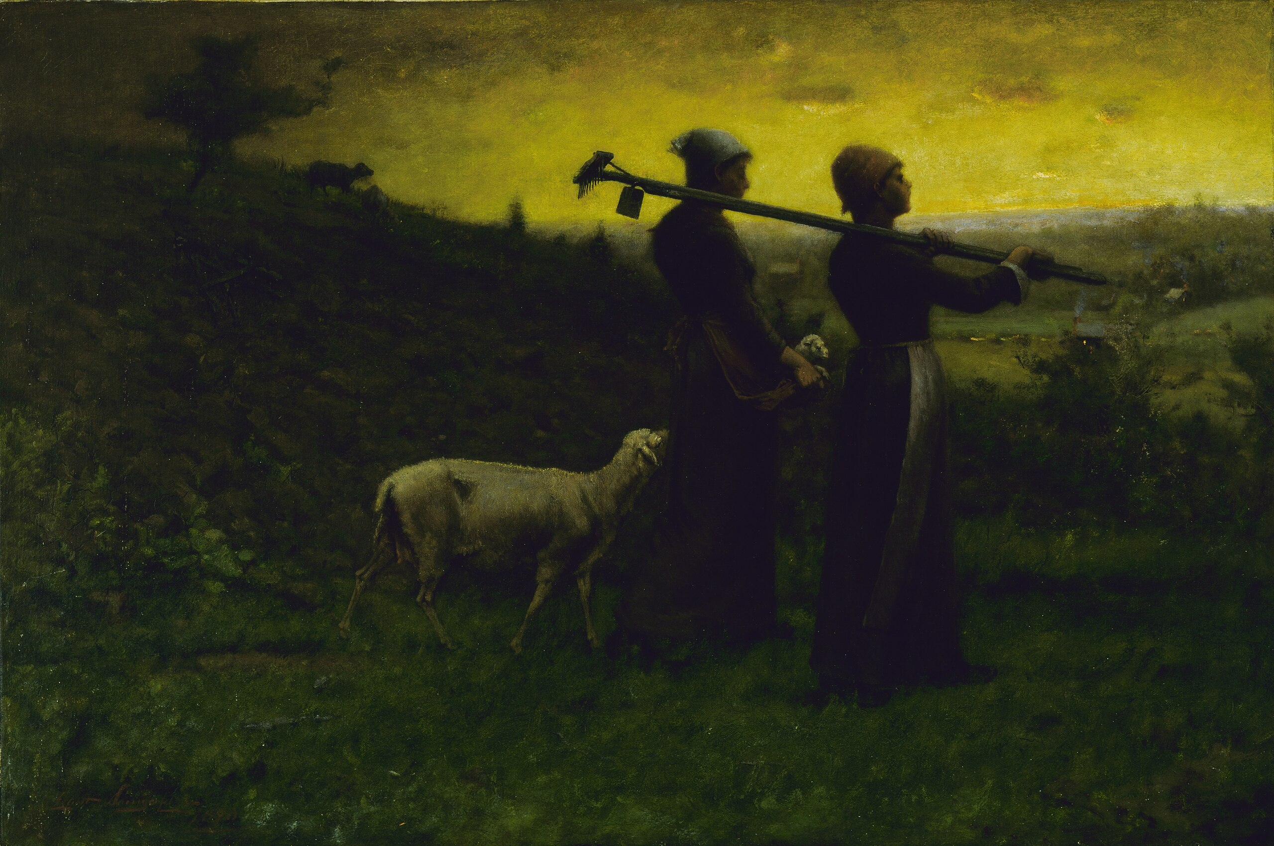 Bringing Home the New Born Lamb by Elliott Daingerfield