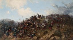 La Batalla de Trevino by Francisco Oller