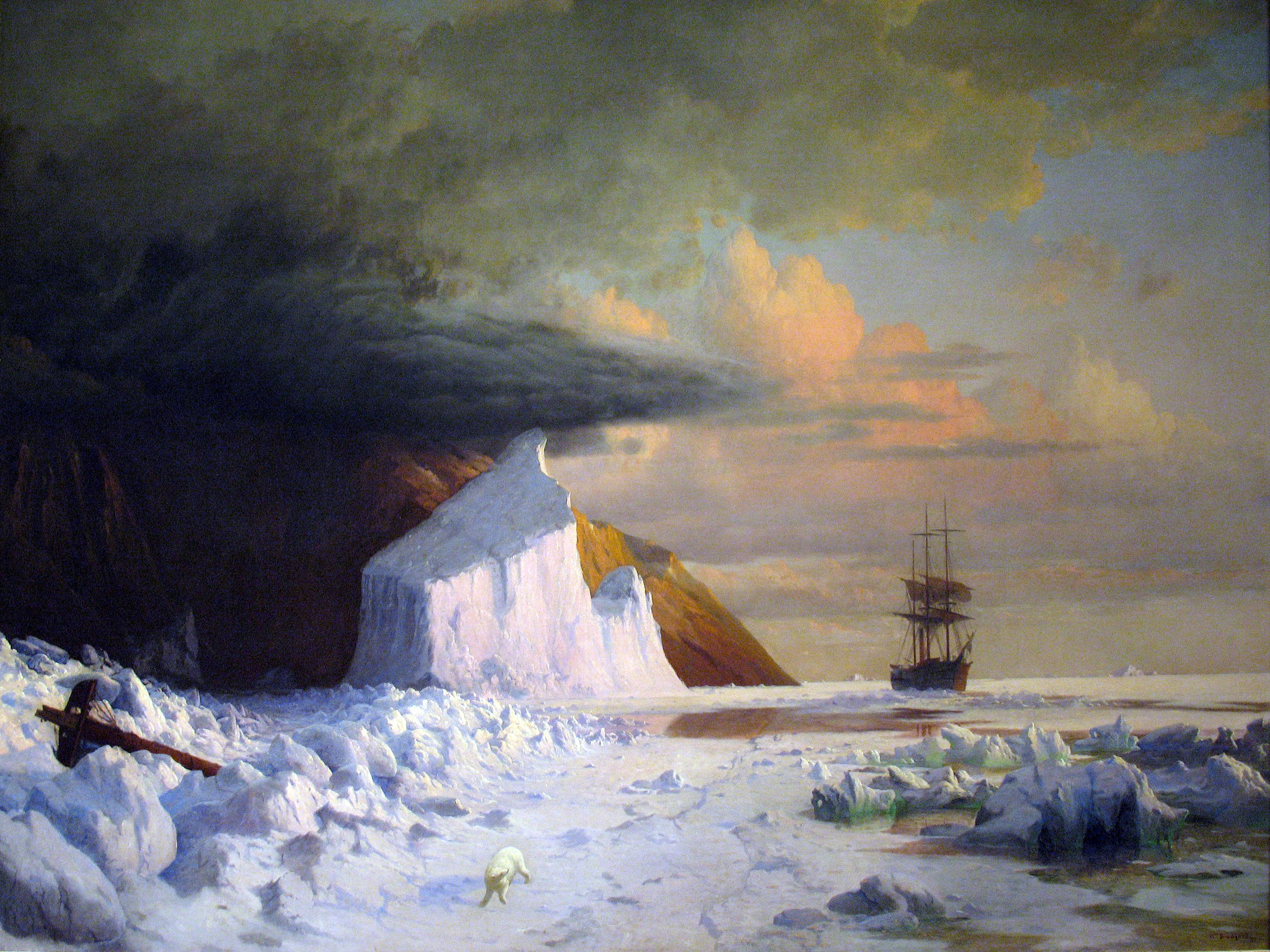 An Arctic Summer: Boring Through the Pack in Melville Bay by William Bradford