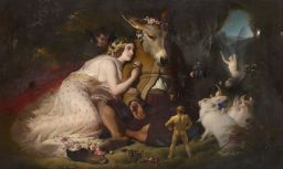 Scene from A Midsummer Night's Dream. Titania and Bottom by Edwin Landseer