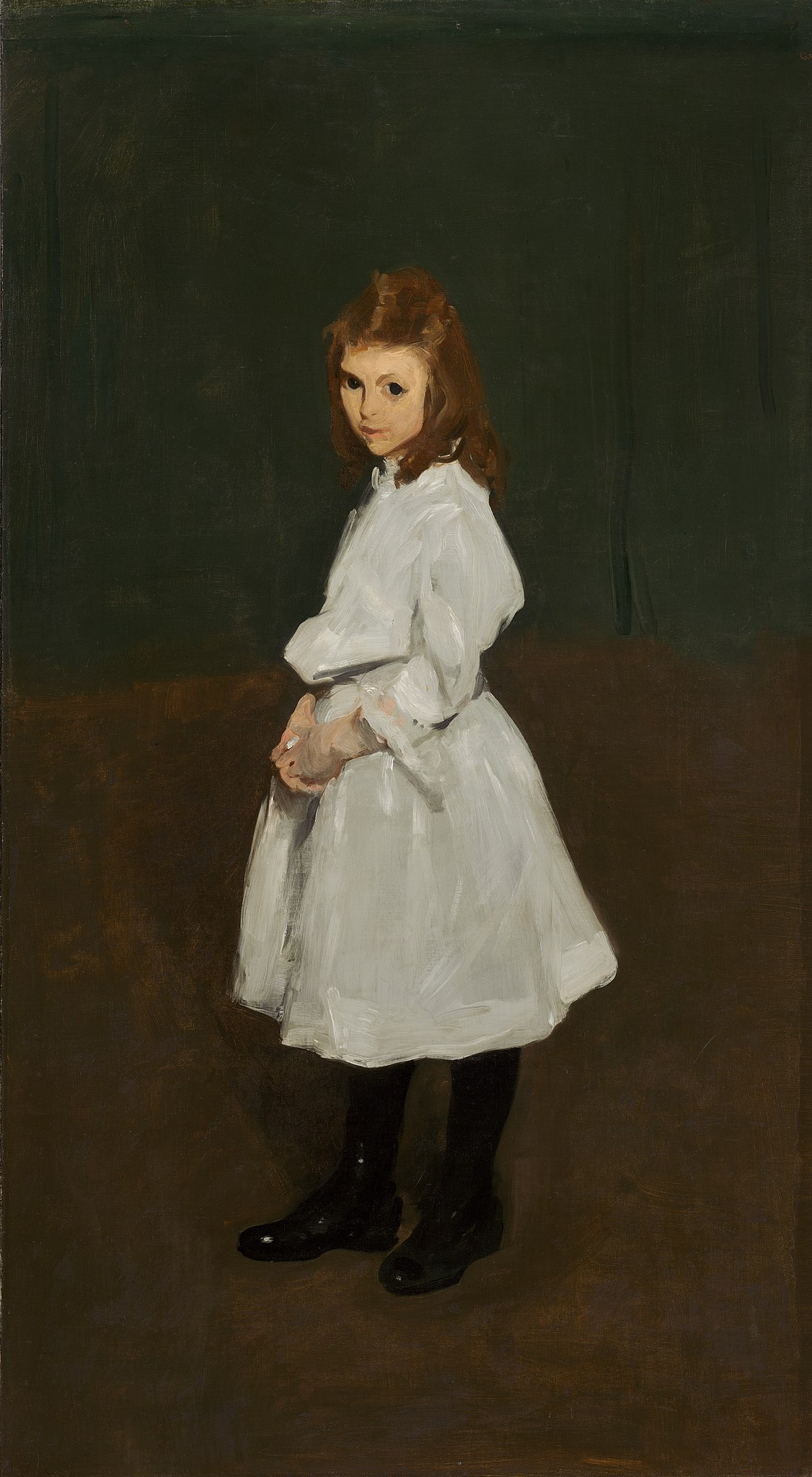 Little Girl in White (Queenie Burnett) by George Bellows