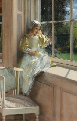 A looking out o'window, Sunshine by Laura Theresa Alma-Tadema