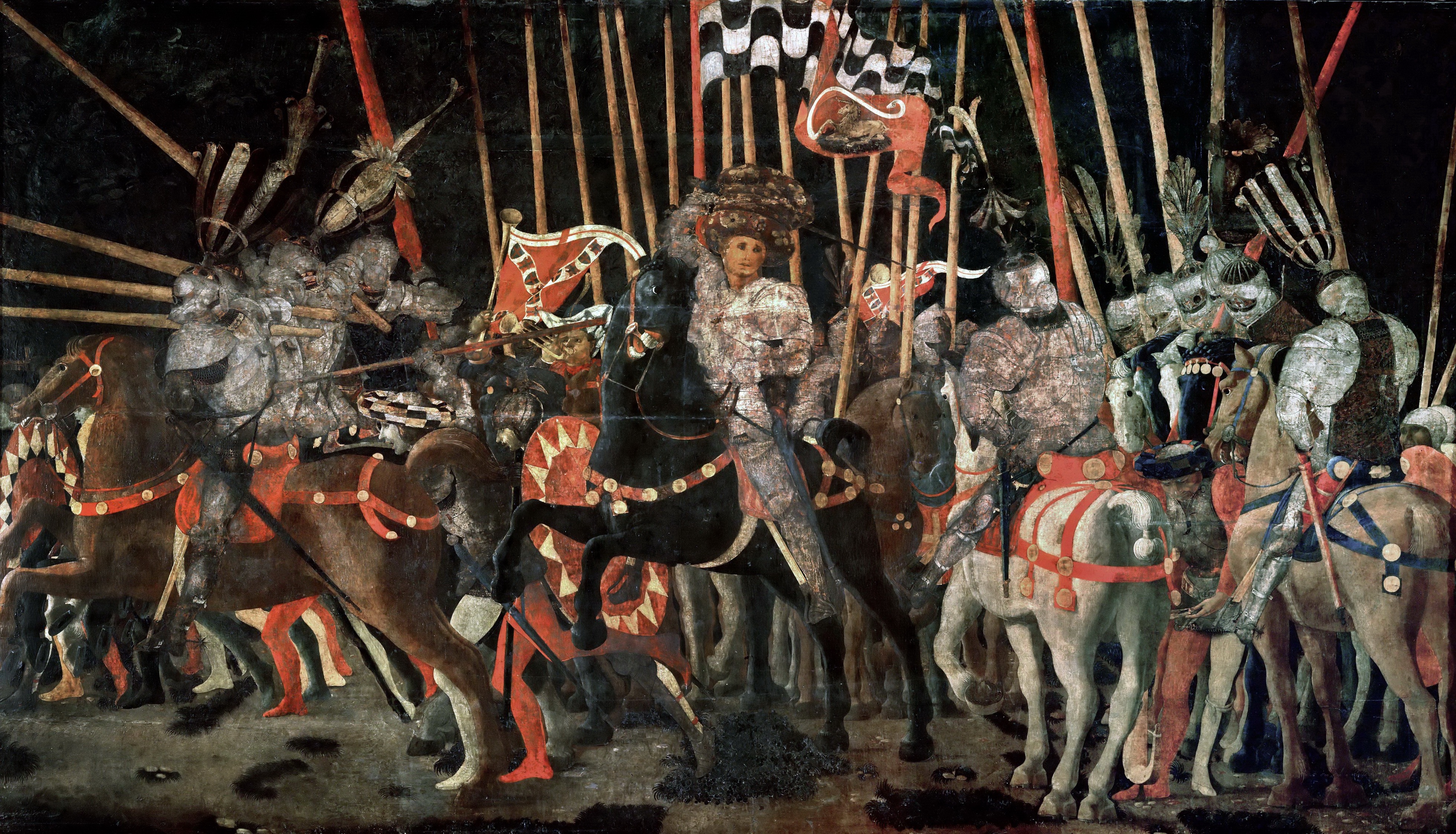 The Decisive Attack of Micheletto Attendolo at San Romano by Paolo Uccello