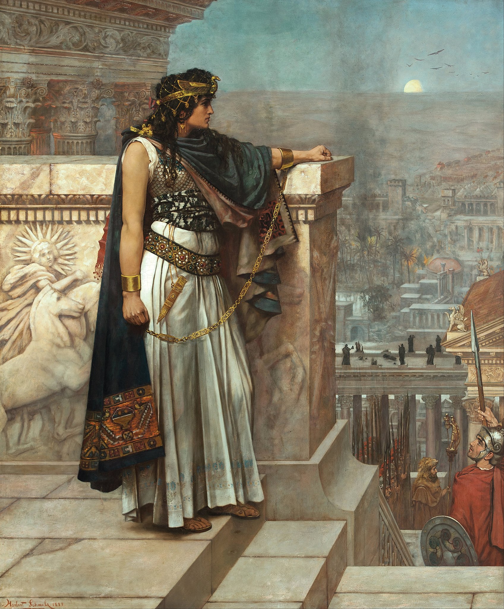 Zenobia's last look on Palmyra by Herbert Gustave Schmalz