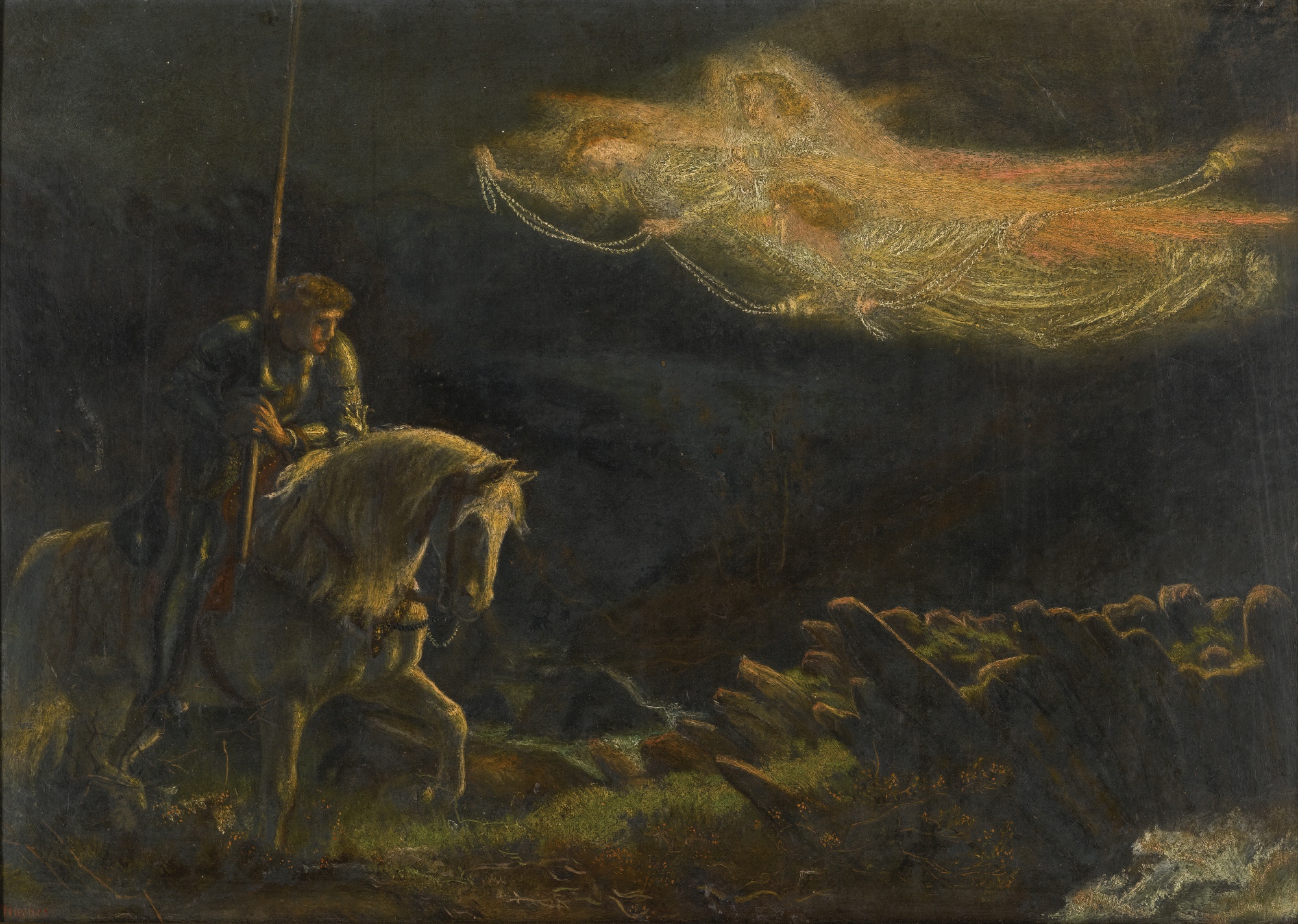 Study for Sir Galahad - The Quest for the Holy Grail, Arthur Hughes