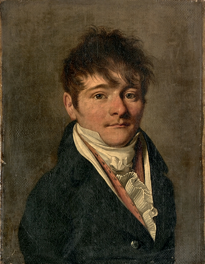 Portrait of a man with a white cravat and red waistcoat, Louis-Léopold Boilly