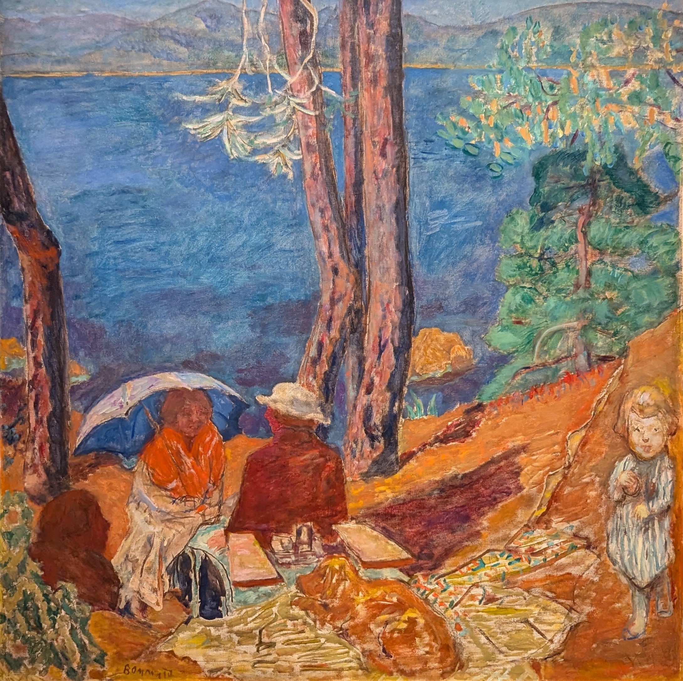 Bord de mer, sous les pins by Pierre Bonnard
