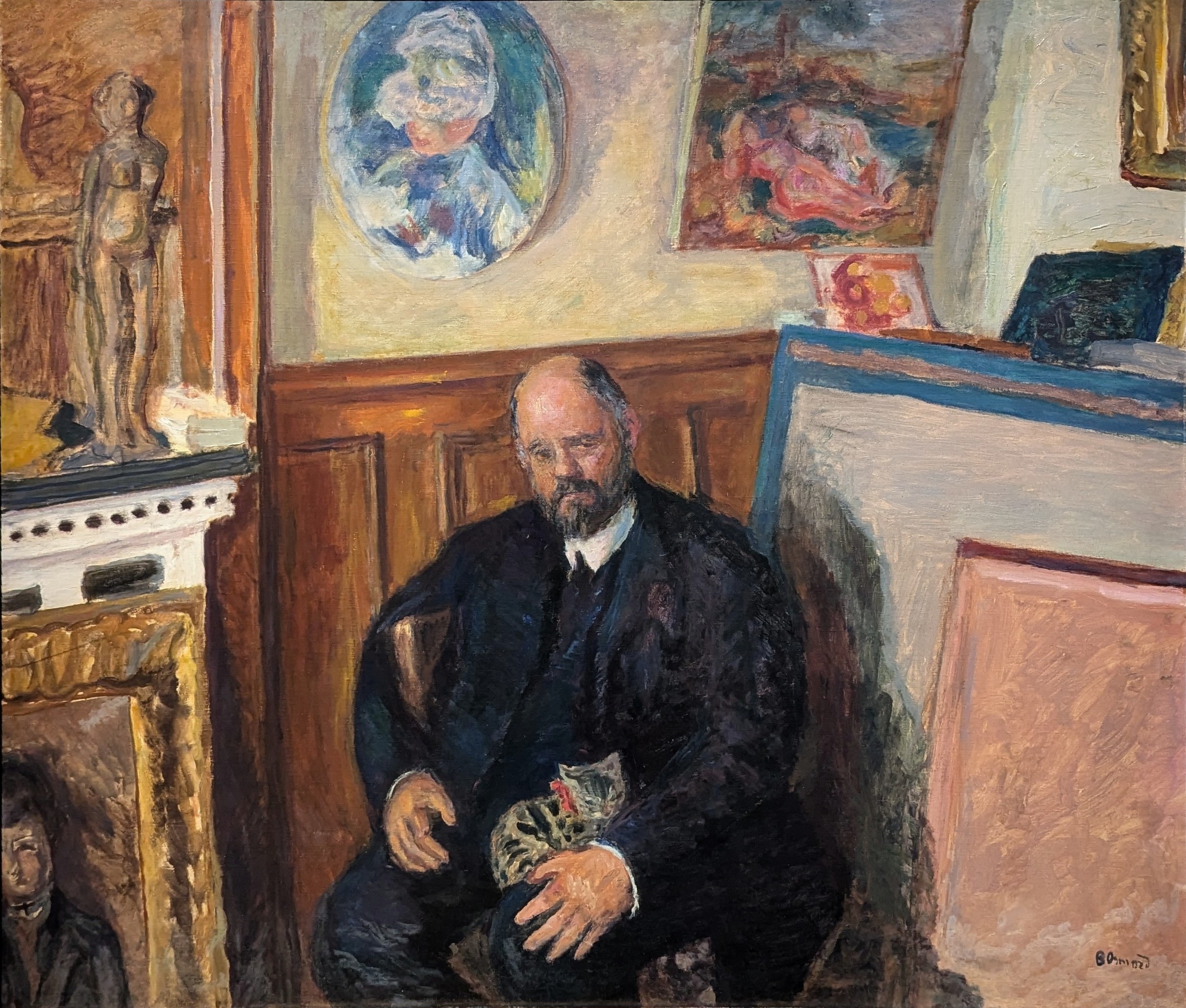 Portrait d'Ambroise Vollard au chat by Pierre Bonnard