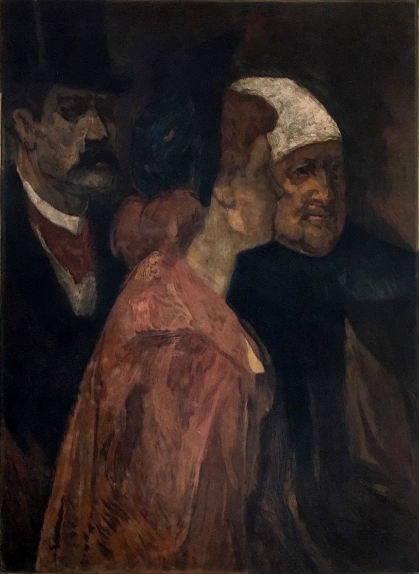 Les Trois Contemporains by Félicien Rops
